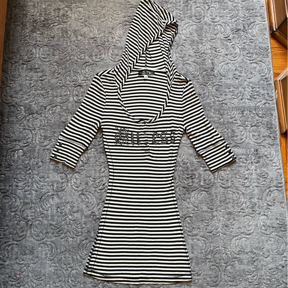 SOLD SOLD SOLD SOLD Guess Black and White Striped Hoodie